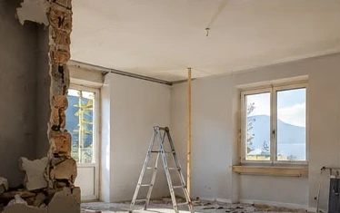 Beispiel eines Innenraums während einer Renovation.